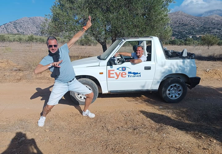 Eye Travel 4x4 jeep safari in Crete with guide and vehicle